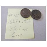 1848 & 1852 u.s. large cents