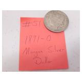 1891-O morgan silver dollar