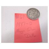 1887-O morgan silver dollar