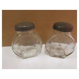 2 old clock jars
