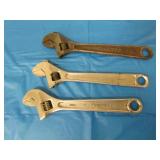 3 adjustable wrenches