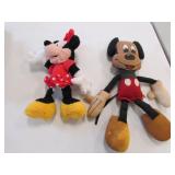 stuffed mickey & minnie mouse