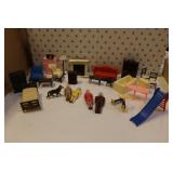 vintage renwal dollhouse furniture & family