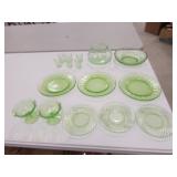 all green depression dishes