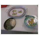 disney trays incl:california & kids dish set