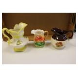 mccoy pitcher & 2 ceramic pitchers