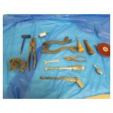 hand tools,c-clamps,tape measure