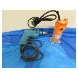 1/4" trimmer router & makita elec. drill
