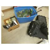 tote,bags,& box of items