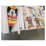 disney posters,kite,table covers,items