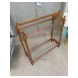 nice oak quilt rack