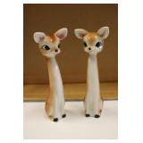 vintage long neck deer salt & pepper