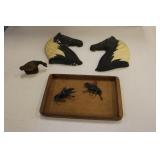 metal cowboy & indian w/extras