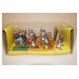 Erzebirge mini. wooden rabbit school germany