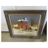 H. Hargrove oil on canvas picture