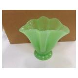 green vase
