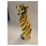 hand painted ceramic tiger statue