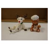 fitz&floyd reindeer & russ berrie figurine