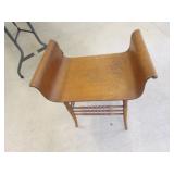 antique birdseye maple side seat