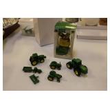 ertl mini. john deere tractors & implements