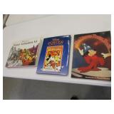 3 larger disney books inc;:poster books