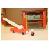 vintage fisher price play family fire station