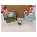 royal haegar swan & cow decanter