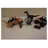 jurassic world dinos & jeeps(remote jeep works)