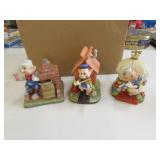 three liitle pigs music figurines