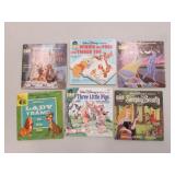 6 older disney records/books