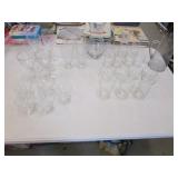 all etched glasses & pitchers