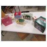 box of christmas items