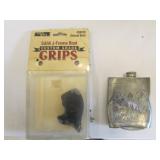 gun grips & damaged flask