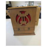 antique oak cigarette dispenser vending machine