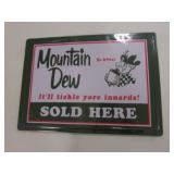 newer mountain dew sign