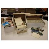 3 boxes of postcards