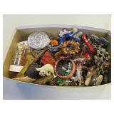 box of costume jewelry