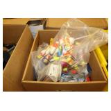 box of fishing items