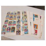 all old football cards,been glued to paper