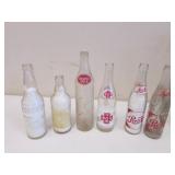 old soda bottles incl:pepsi