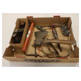hatchet,old tools,adv,level,wooden plane & items