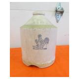 stoneware chix waterer top w/chicken on front