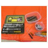 socket set,extensions,drill bits,tools