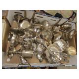 all silver plated cups & flatware