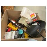 box of cameras & lights