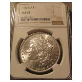 1904-O morgan silver dollar