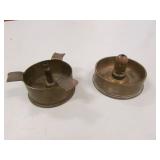 2 trench art ashtrays
