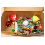 old christmas items & box