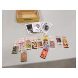 advertising matchbooks & pictures w/cigar box