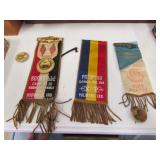 old lodge ribbons,silverware & cup